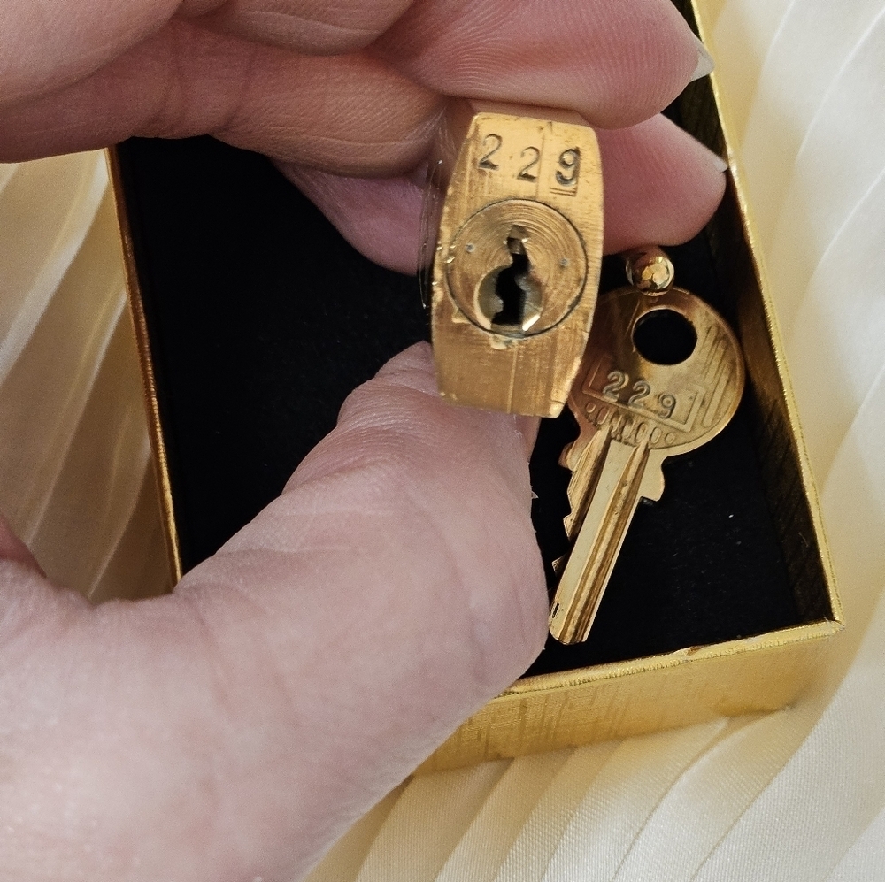 Louis Vuitton #229 RARE Brass Lock & Key - Picture 6 of 6